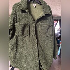 Como Vintage Olive Teddy Jacket